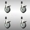 Service Caster 5 Inch 316SS Thermoplastic Rubber Swivel 1-5/8 Inch Stem Caster Set Lock Brake SCC-SS316TTLEX20S514-TPRB-158-4 - alternate 1
